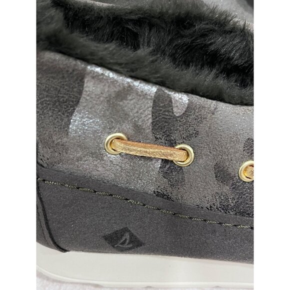 Sperry Womens Moccasin-Style Camo Boat Shoes With Faux Fur‎ Lining Size 7.5 - Picture 5 of 11